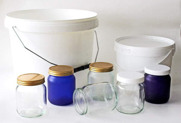 Coloured Honey Jars